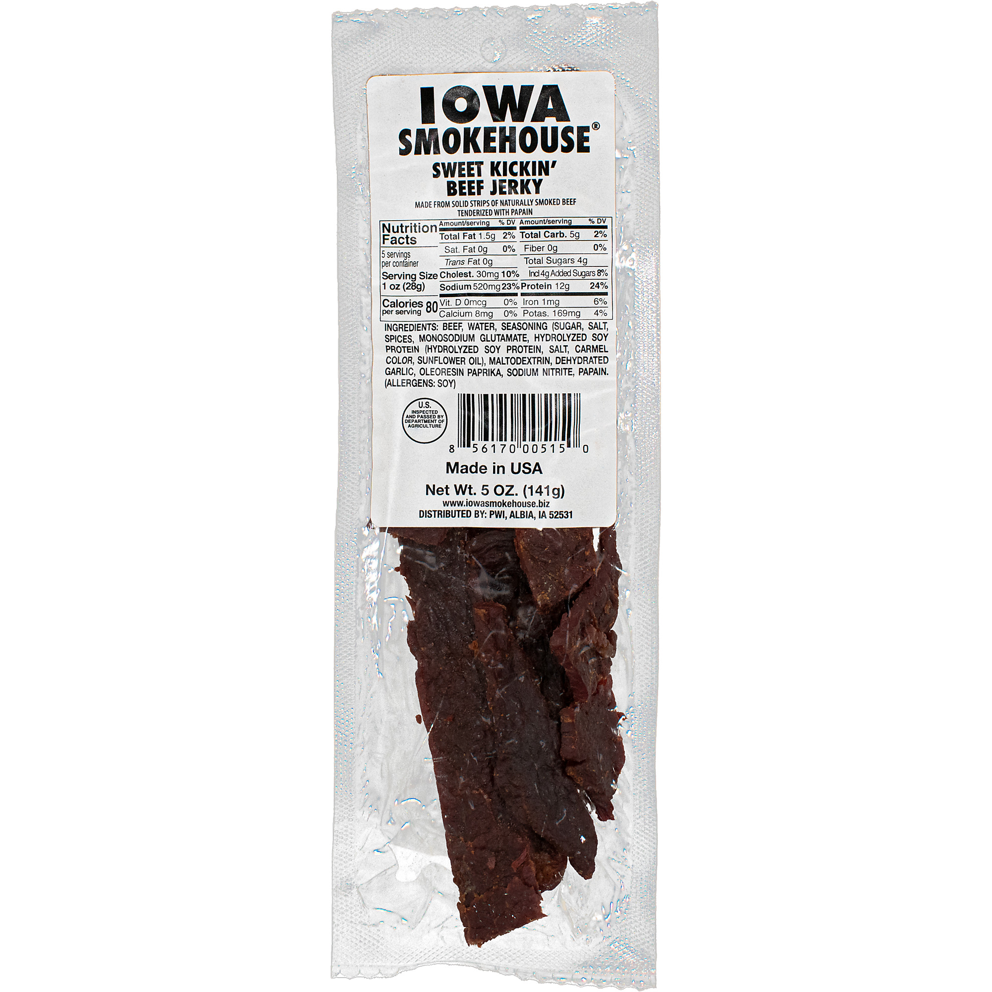 Iowa Smokehouse 5 oz Beef Jerky Sweet Kickin'